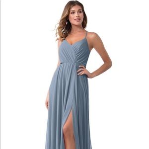 Azazie Dusty blue bridesmaid dress size A2 (Darcy)